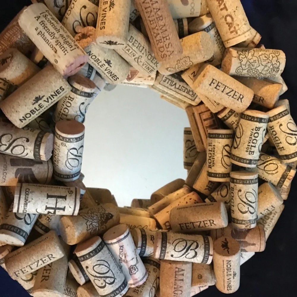 Handmade Wine Cork Mirror Decoration 10